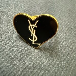 Brand new upcycled YSL Heart ring adjustable size